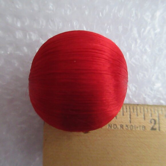 Mini Satin Christmas Ornaments Balls 1" & 1.5" lot of 36 Crafts Decorating Vtg - Picture 3 of 9